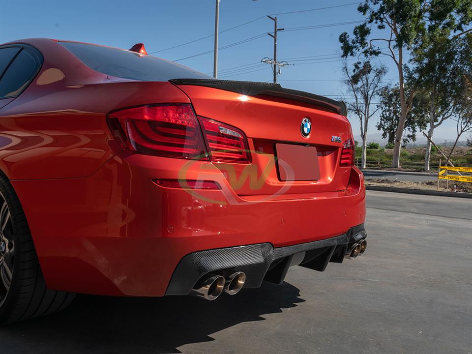RW Carbon BMW F10 M4 Style Carbon Fiber Trunk Spoiler (12)