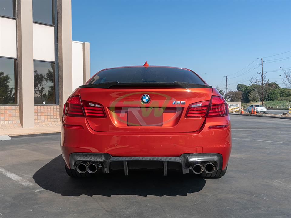 RW Carbon BMW F10 M4 Style Carbon Fiber Trunk Spoiler (13)
