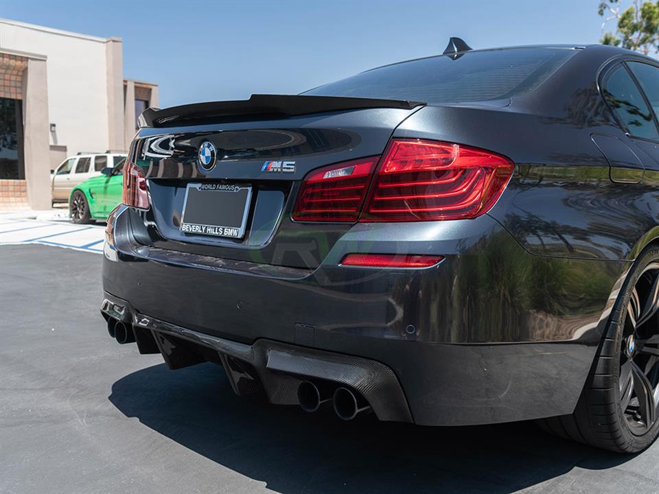 RW Carbon BMW F10 M4 Style Carbon Fiber Trunk Spoiler (15)