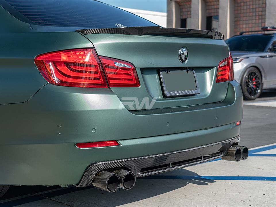 RW Carbon BMW F10 M4 Style Carbon Fiber Trunk Spoiler (2)