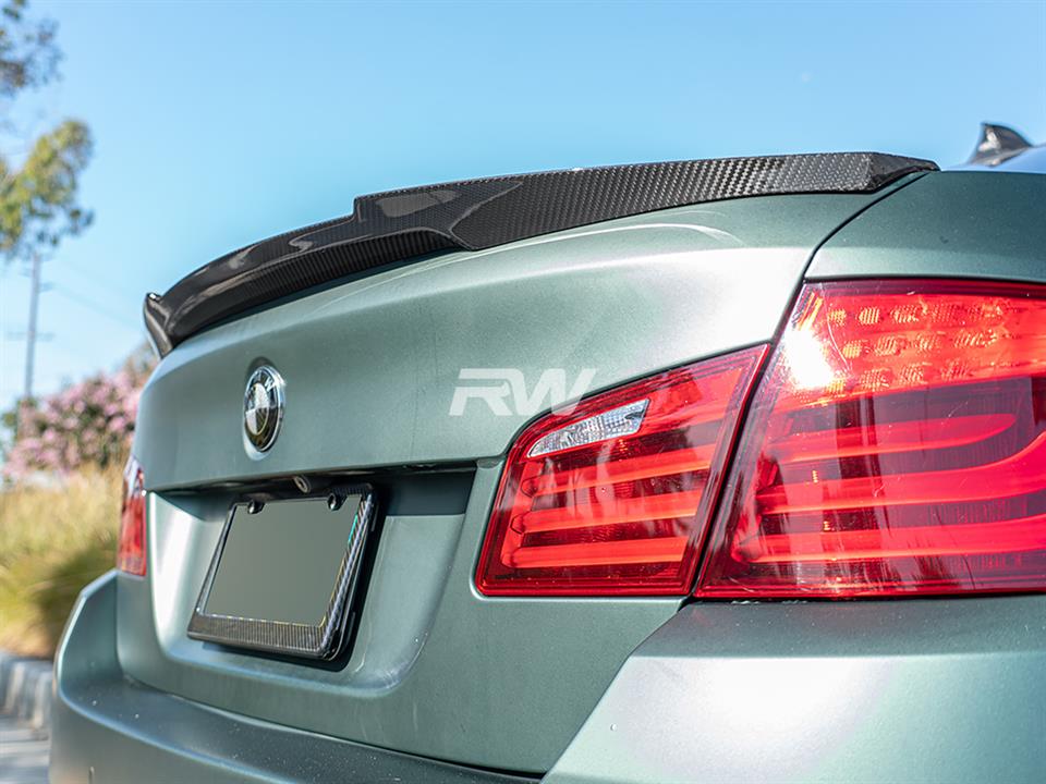 RW Carbon BMW F10 M4 Style Carbon Fiber Trunk Spoiler (5)