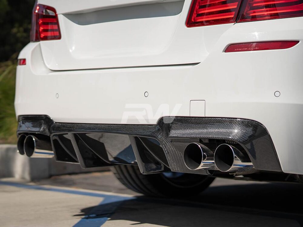 RW Carbon BMW F10 M5 DTM Carbon Fiber Rear Diffuser - Image 7
