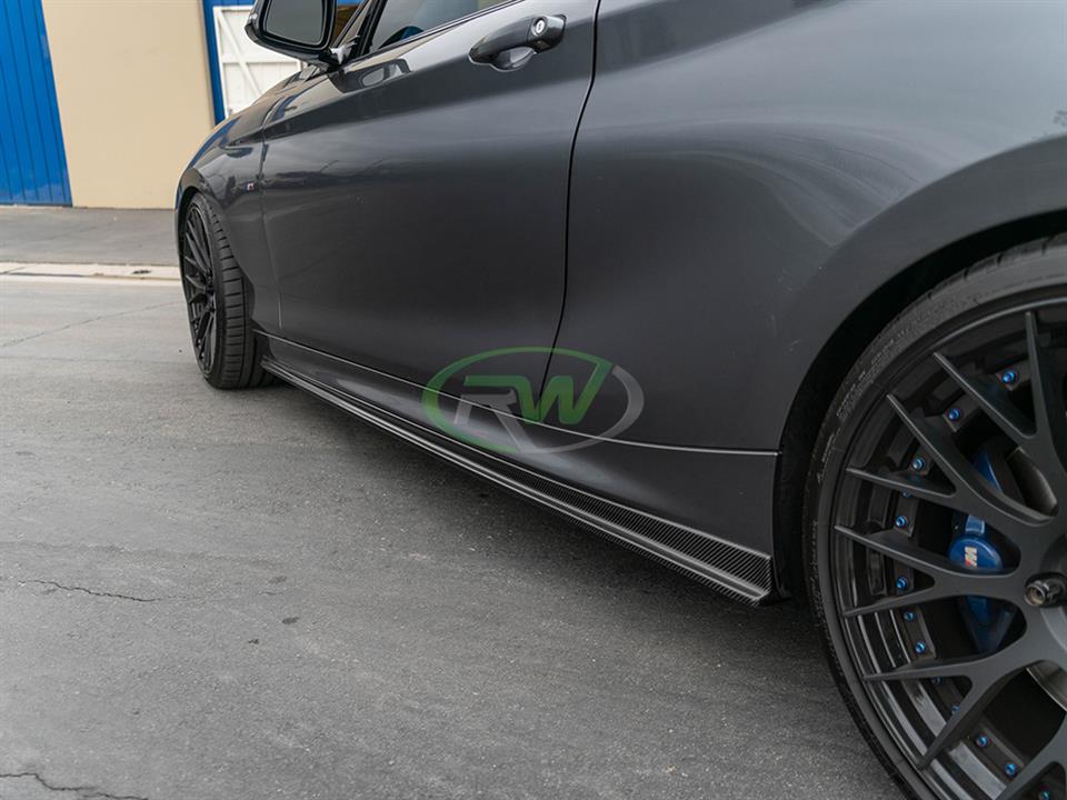 RW Carbon BMW F22 F23 Carbon Fiber Side Skirt Extensions (8)
