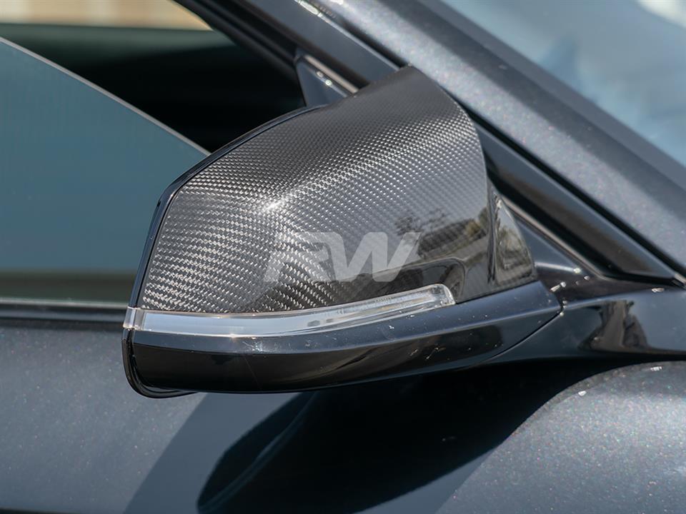 RW Carbon BMW F22 F30 F32 F87 M Styled CF Mirror Caps - Image 5