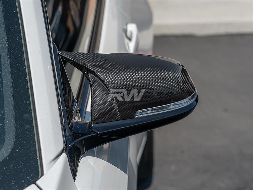 RW Carbon BMW F22 F30 F32 F87 M Styled CF Mirror Caps