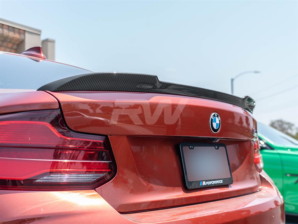 RW Carbon BMW F22 F87 CS Style Carbon Fiber Trunk Spoiler (14)