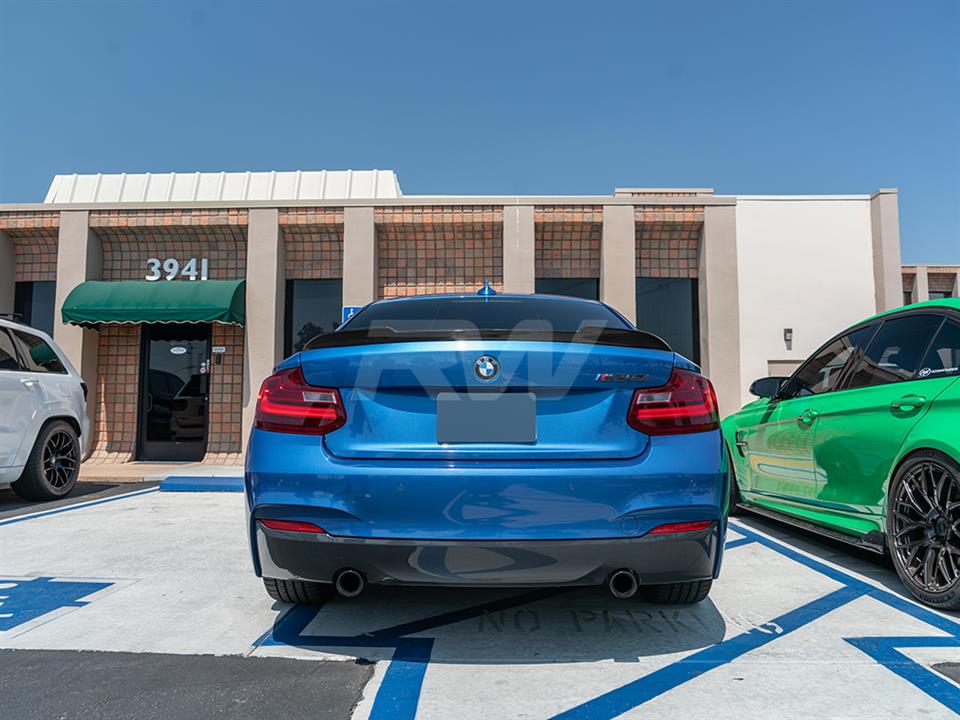 RW Carbon BMW F22 F87 CS Style Carbon Fiber Trunk Spoiler (16)