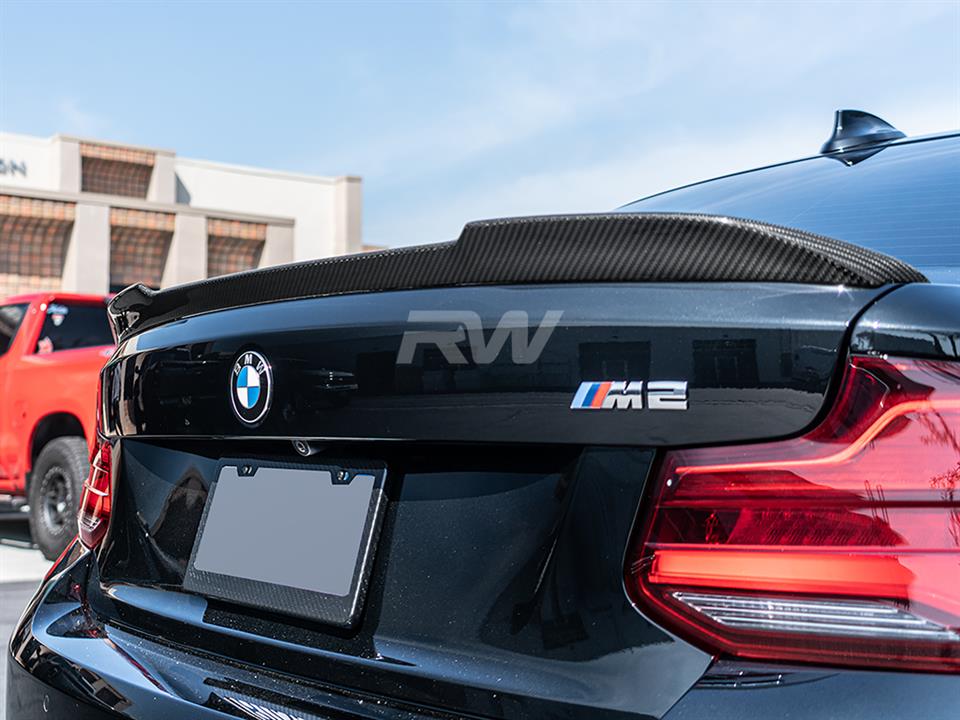 RW Carbon BMW F22 F87 CS Style Carbon Fiber Trunk Spoiler (21)