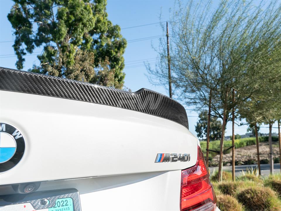 RW Carbon BMW F22 F87 CS Style Carbon Fiber Trunk Spoiler (3)