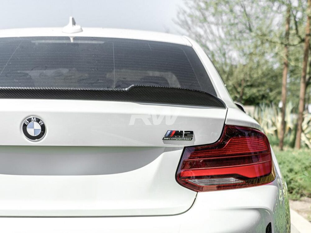 RW Carbon BMW F22 F87 CS Style Carbon Fiber Trunk Spoiler (4)
