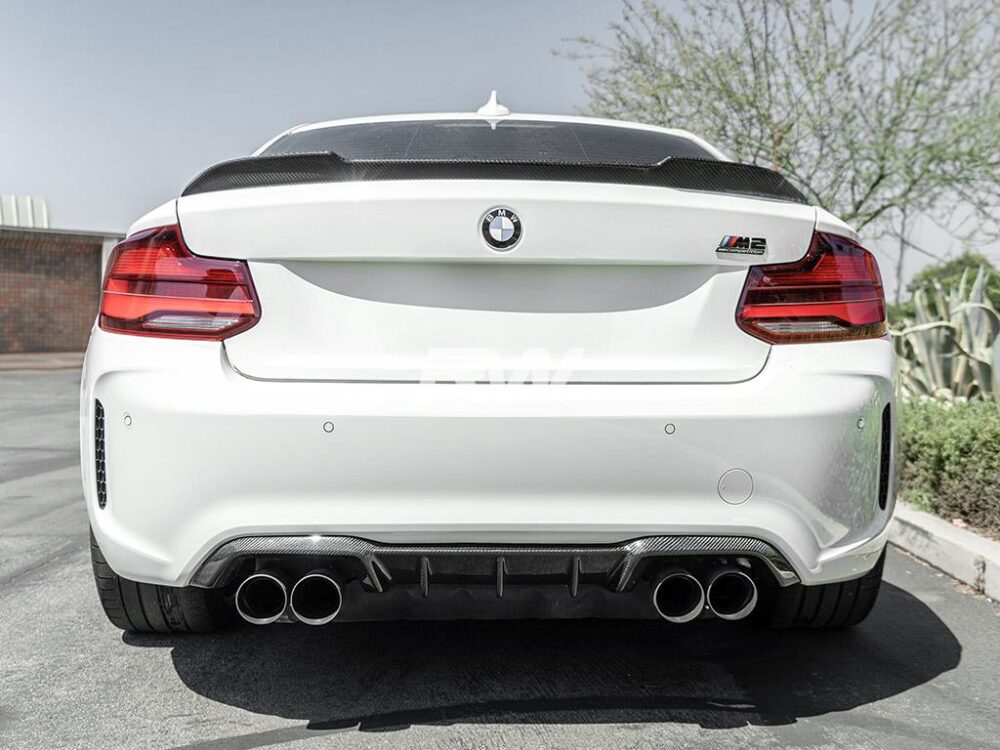 RW Carbon BMW F22 F87 CS Style Carbon Fiber Trunk Spoiler (7)