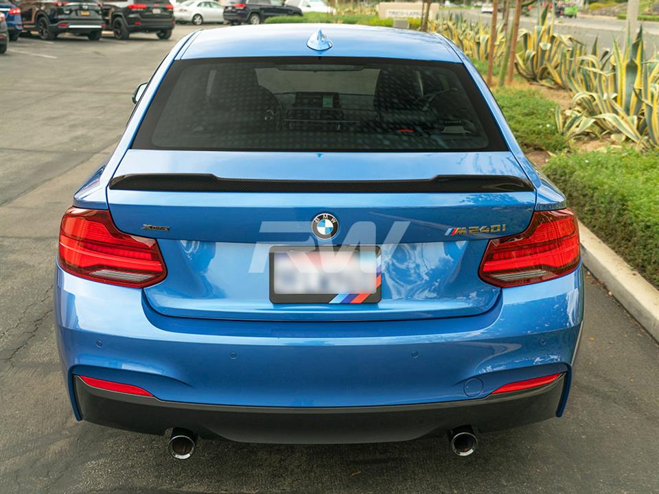 RW Carbon BMW F22 F87 CS Style Carbon Fiber Trunk Spoiler (9)