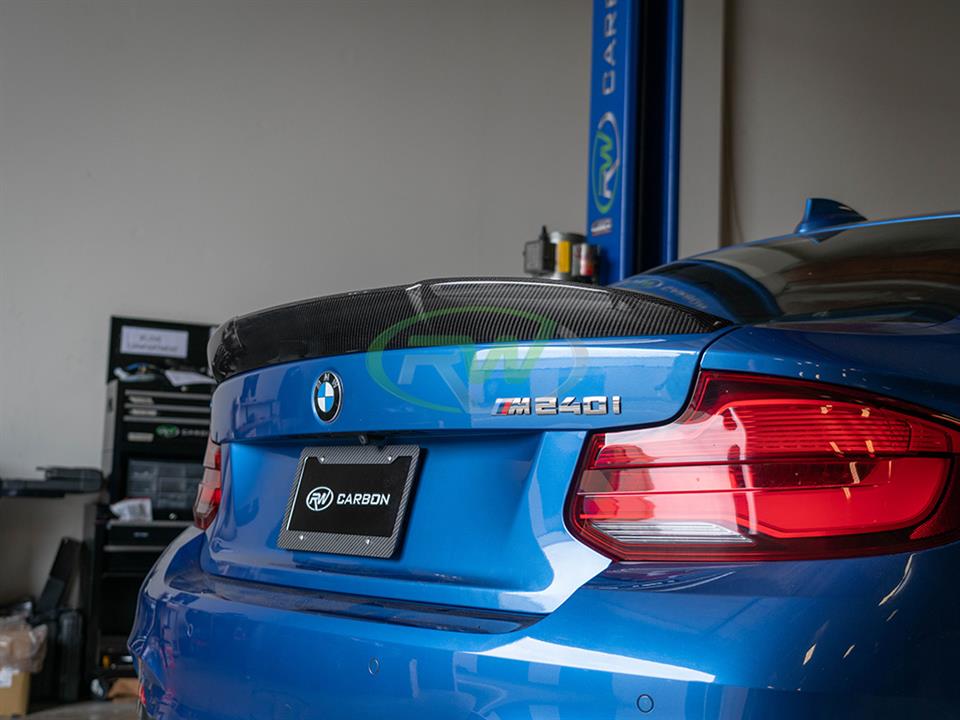 RW Carbon BMW F22 F87 RWS Carbon Fiber Trunk Spoiler (5)