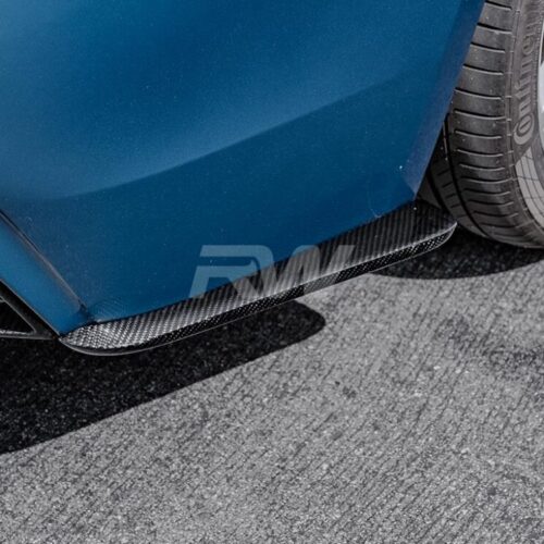 Alternative view of RW Carbon BMW F30 Carbon Fiber Rear Bumper Splitters