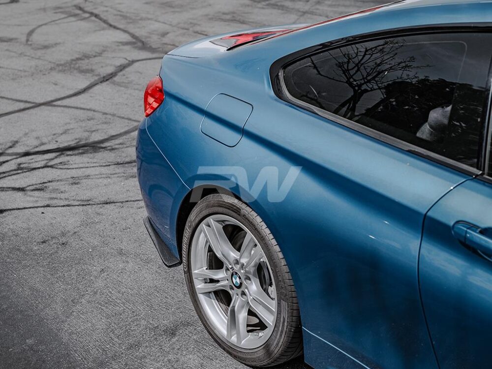 RW Carbon BMW F30 Carbon Fiber Rear Bumper Splitters (3)