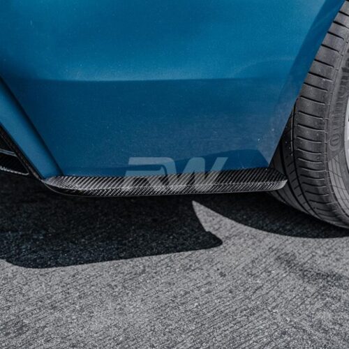 RW Carbon BMW F30 Carbon Fiber Rear Bumper Splitters