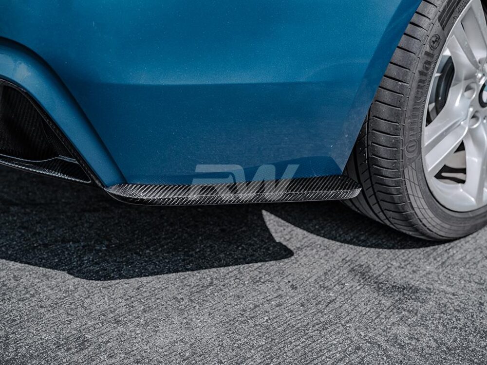 RW Carbon BMW F30 Carbon Fiber Rear Bumper Splitters (8)