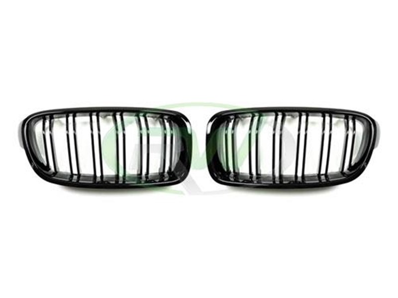 RW Carbon BMW F30 F31 Double Slat Gloss Black Grilles (4)