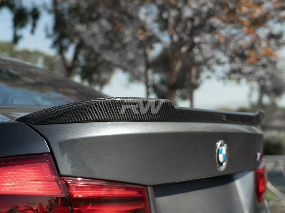 RW Carbon BMW F30 F80 M3 CS Style Carbon Fiber Trunk Spoiler (11)
