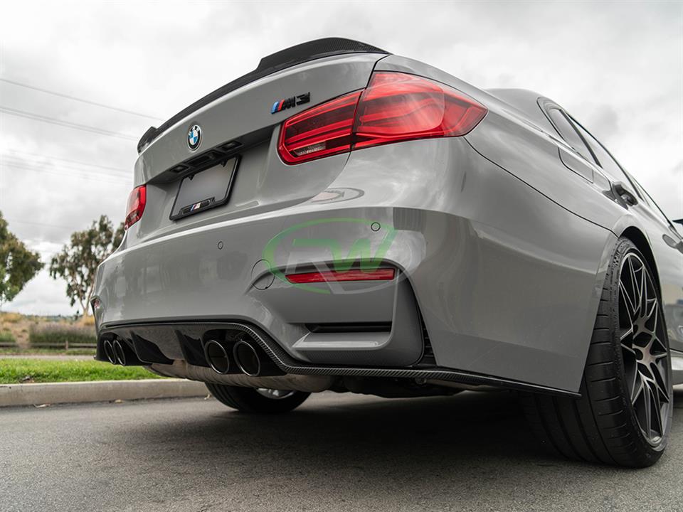 RW Carbon BMW F30 F80 M3 CS Style Carbon Fiber Trunk Spoiler (14)