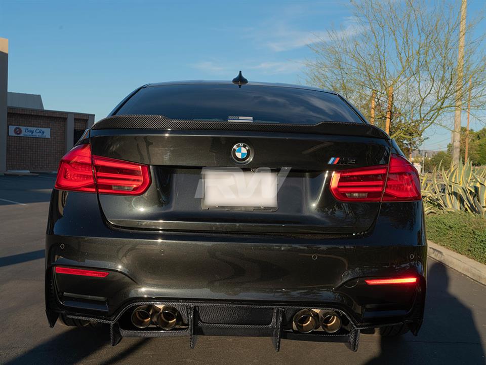 RW Carbon BMW F30 F80 M3 CS Style Carbon Fiber Trunk Spoiler (16)