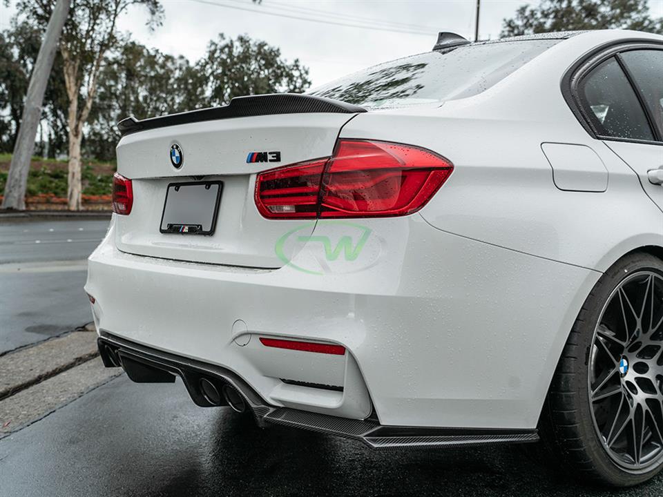 RW Carbon BMW F30 F80 M3 CS Style Carbon Fiber Trunk Spoiler (21)