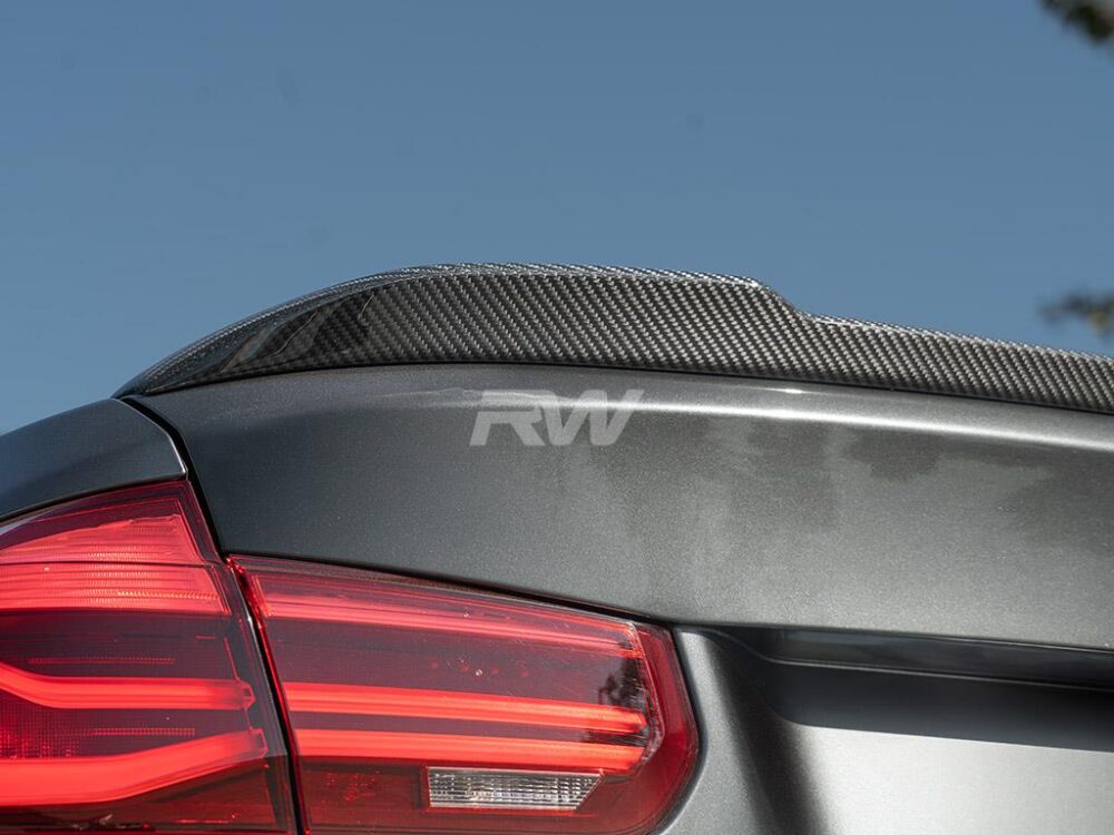 RW Carbon BMW F30 F80 M3 CS Style Carbon Fiber Trunk Spoiler (6)