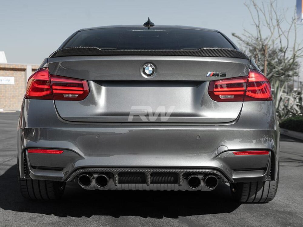 RW Carbon BMW F30 F80 M3 CS Style Carbon Fiber Trunk Spoiler (7)