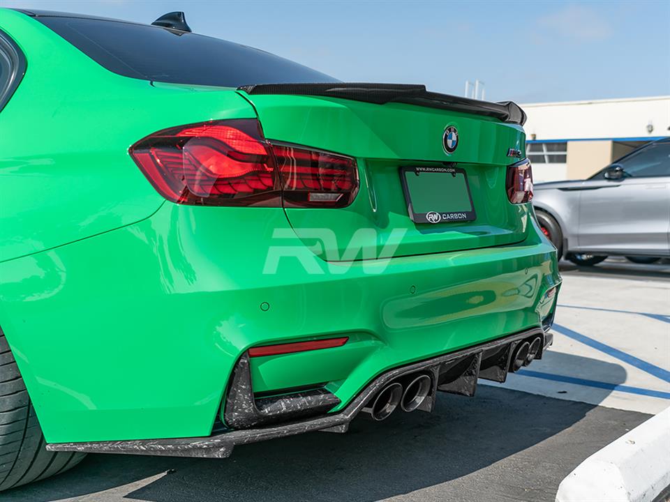 RW Carbon BMW F30 F80 M4 Style Carbon Fiber Trunk Spoiler (7)
