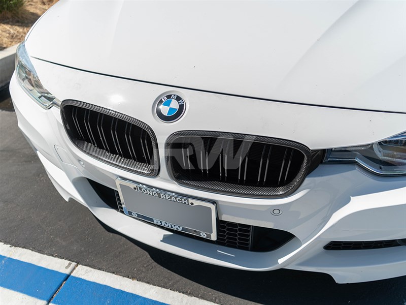 RW Carbon BMW F30F31 Double Slat Carbon Fiber Grilles (4)