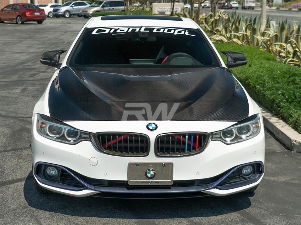 RW Carbon BMW F30_F32 GTS Style Carbon Fiber Hood - Image 4