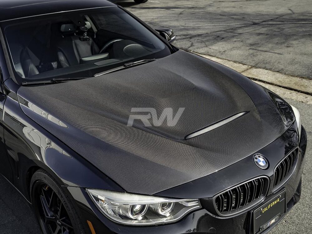 RW Carbon BMW F30_F32 GTS Style Carbon Fiber Hood - Image 9