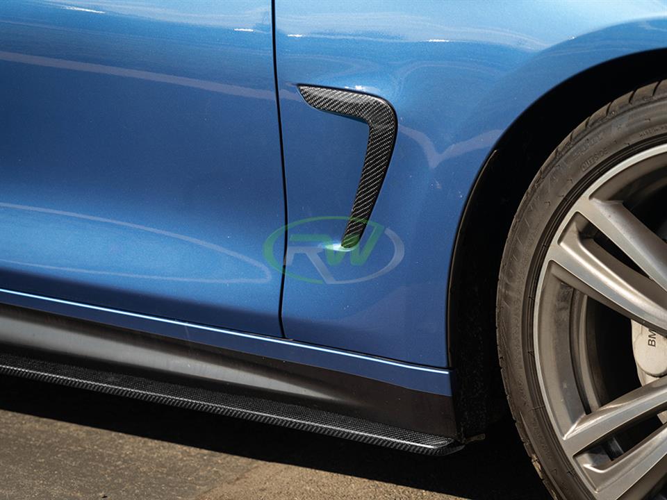 RW Carbon BMW F32 F33 F36 Carbon Fiber Side Skirt Extensions (3)