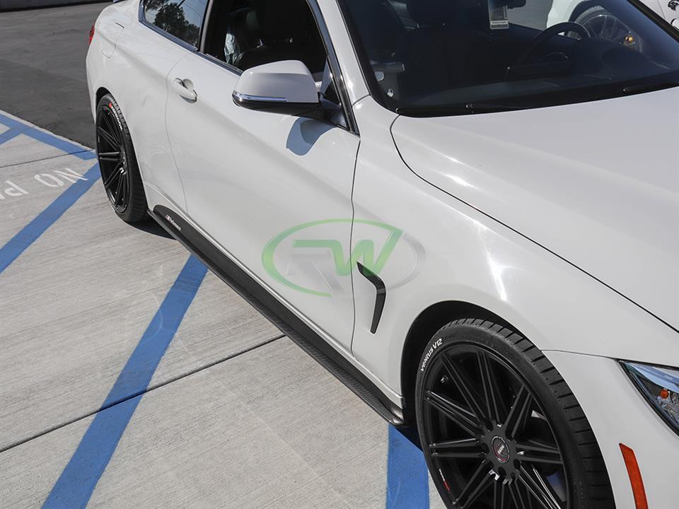 RW Carbon BMW F32 F33 F36 Carbon Fiber Side Skirt Extensions (8)