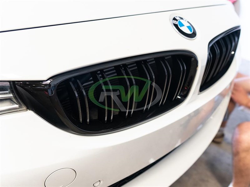 RW Carbon BMW F32 F33 F36 F80 F82 F83 Gloss Black Grilles (3)