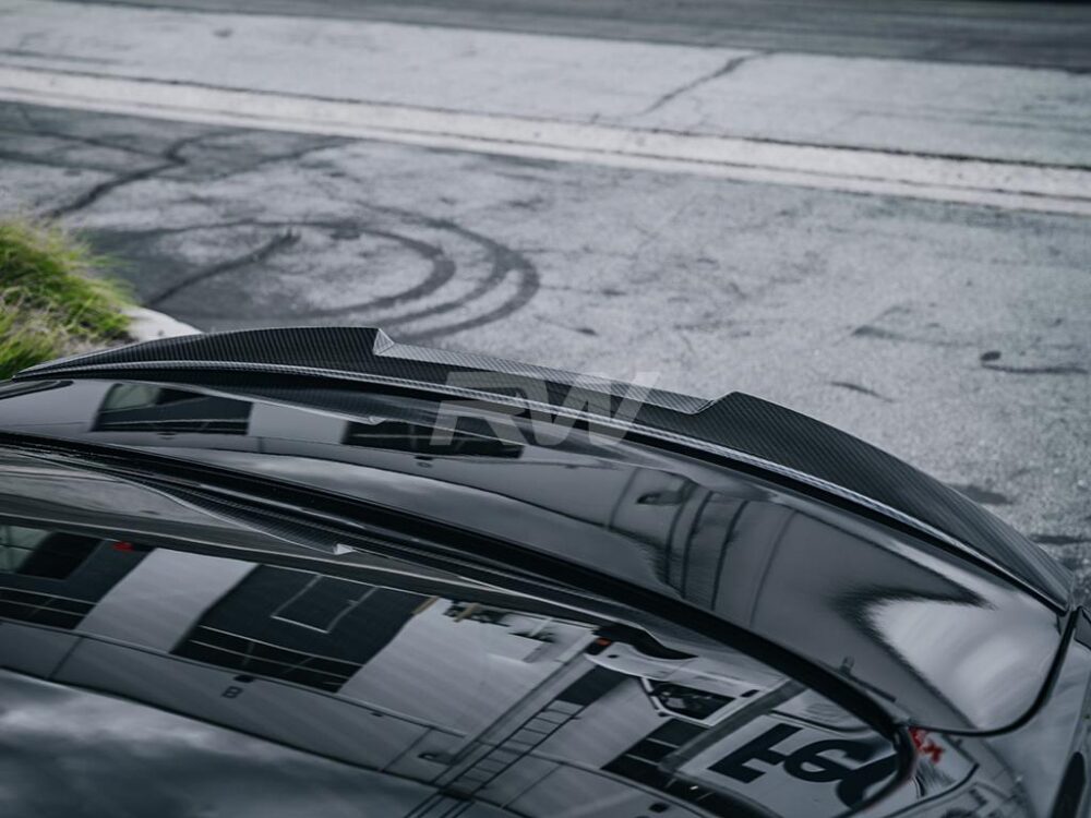 RW Carbon BMW F32 M4 Style Carbon Fiber Trunk Spoiler (2)