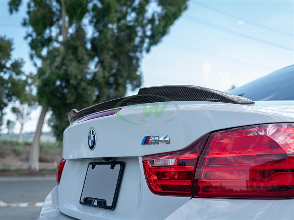 RW Carbon BMW F33 F83 CS Style Carbon Fiber Trunk Spoiler (2)