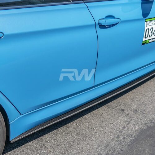 RW Carbon BMW F80 M3 Carbon Fiber Side Skirt Extensions