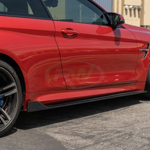 Alternative view of RW Carbon BMW F82 F83 M4 RWS CF Side Skirt Extensions