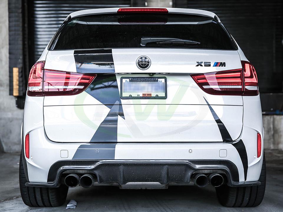 RW Carbon BMW F85 X5M 3D Style Carbon Fiber Diffuser (5)