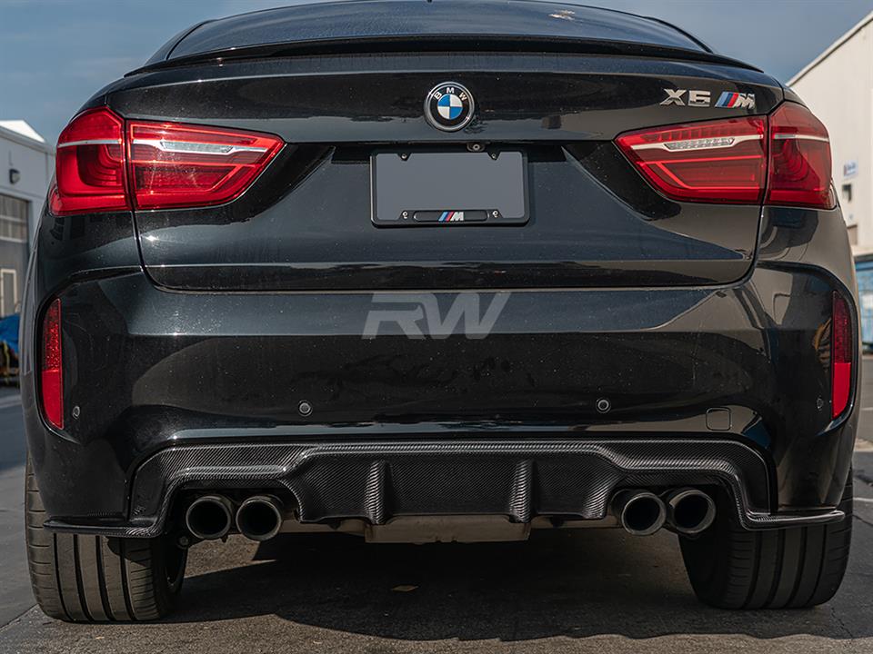 RW Carbon BMW F86 X6M 3D Style Carbon Fiber Diffuser - Image 5