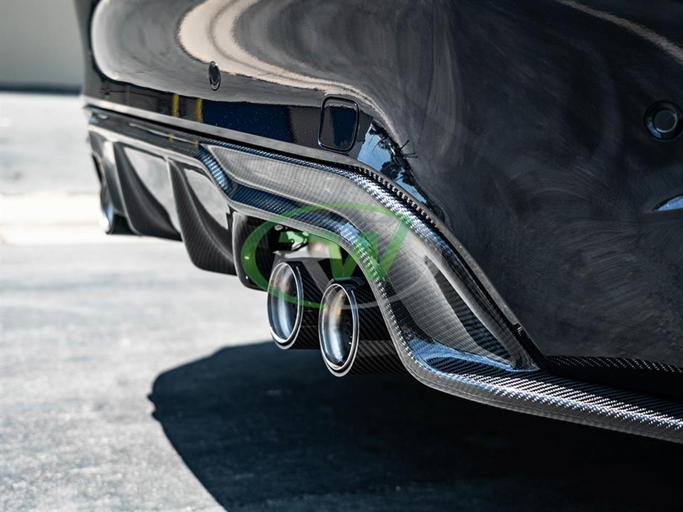 RW Carbon BMW F86 X6M 3D Style Carbon Fiber Diffuser - Image 7