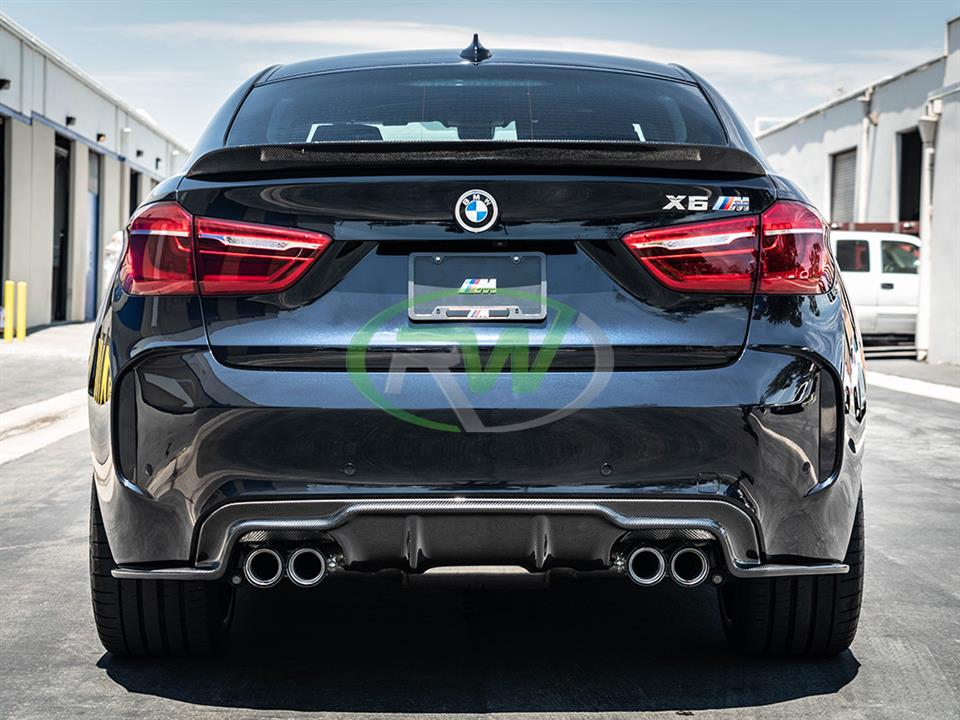 RW Carbon BMW F86 X6M 3D Style Carbon Fiber Diffuser - Image 8