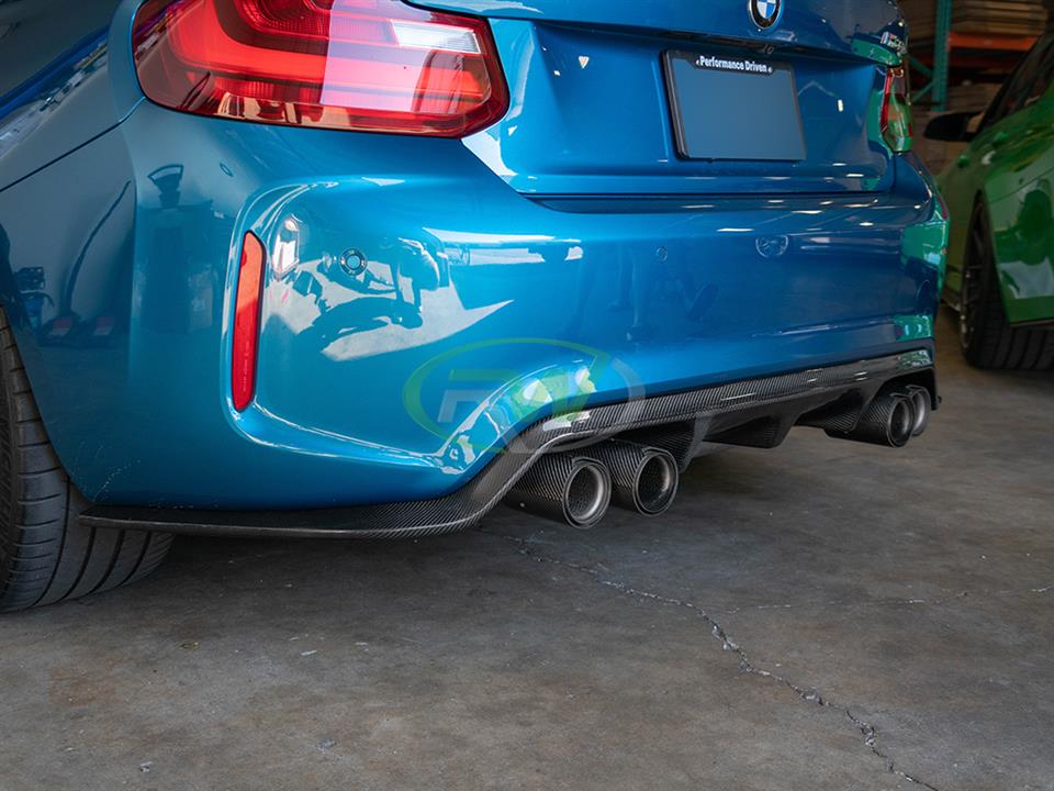 RW Carbon BMW F87 M2 3D Style Carbon Fiber Diffuser (2)