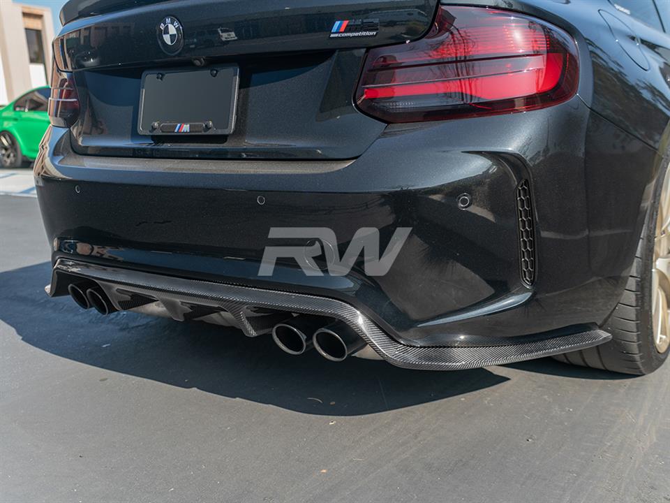 RW Carbon BMW F87 M2 3D Style Carbon Fiber Diffuser (8)