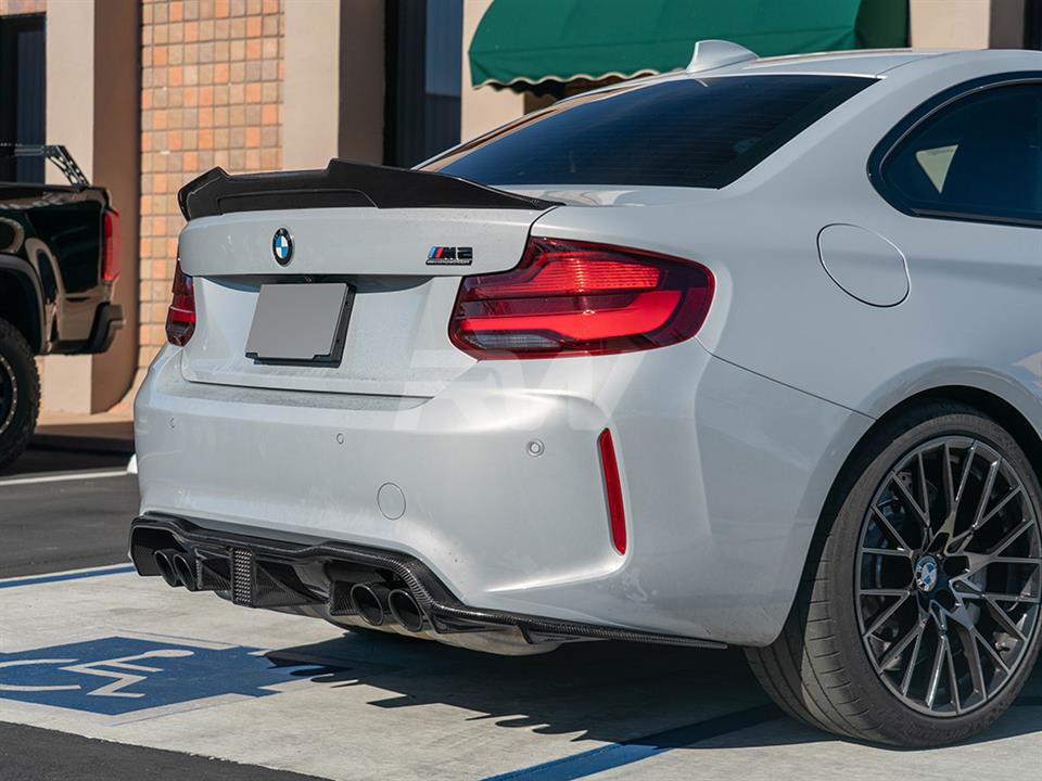 RW Carbon BMW F87 M2 Carbon Fiber Kholen Style Diffuser - Image 10