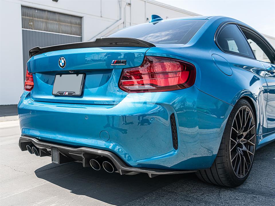 RW Carbon BMW F87 M2 Carbon Fiber Kholen Style Diffuser - Image 13