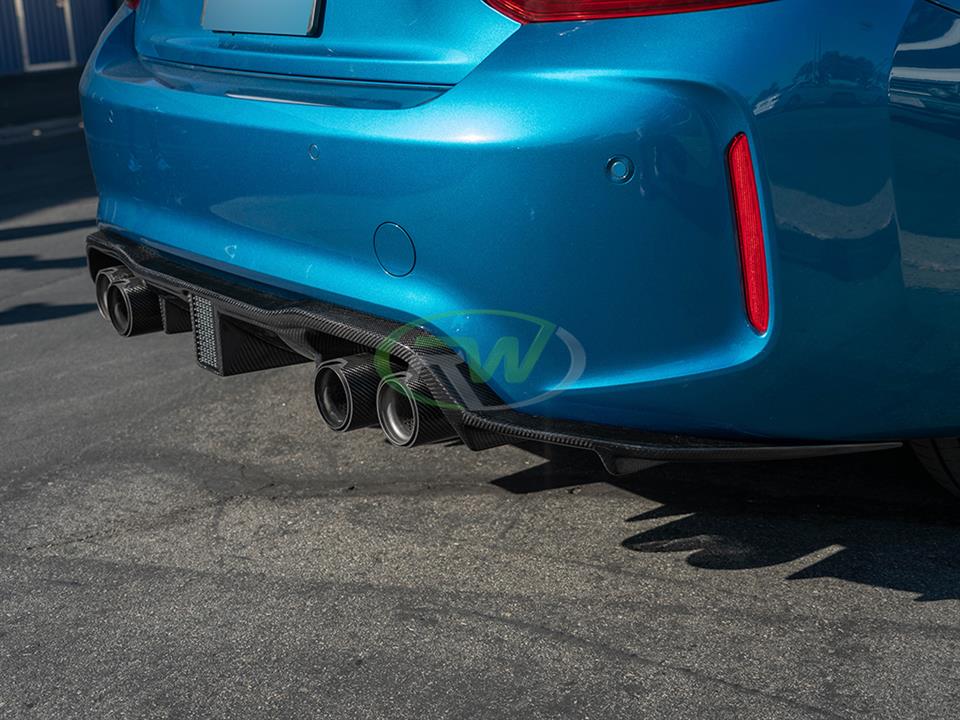 RW Carbon BMW F87 M2 Carbon Fiber Kholen Style Diffuser - Image 19