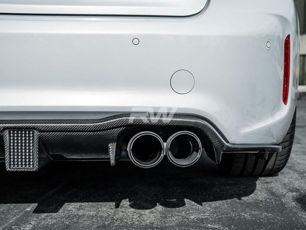 RW Carbon BMW F87 M2 Carbon Fiber Kholen Style Diffuser - Image 2