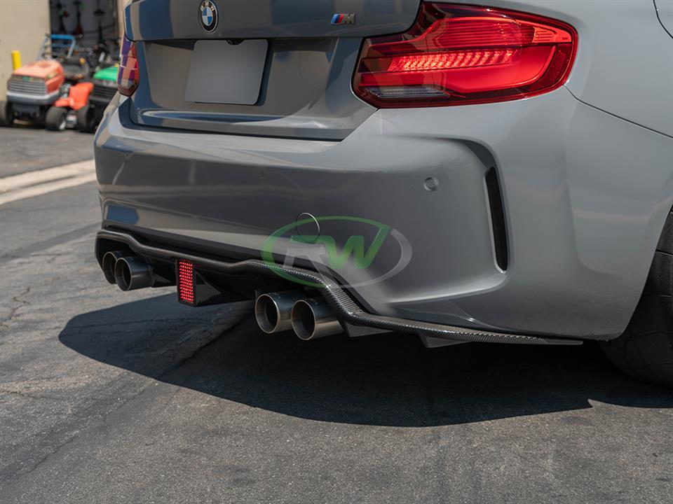 RW Carbon BMW F87 M2 Carbon Fiber Kholen Style Diffuser - Image 5